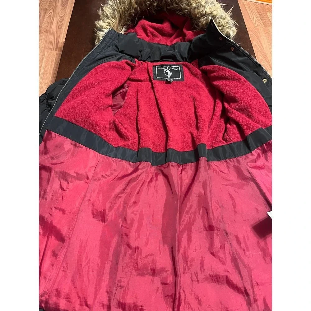 VTG BABY PHAT INSULATED PUFFER JACKET GIRLS S 7-8 FLEECE LINED FAUX FUR Y2K